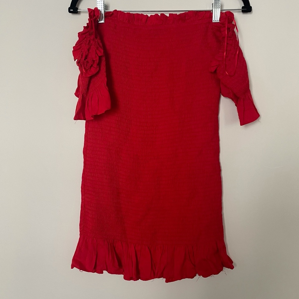 Cotton Candy LA Ruched Red Tube Dress